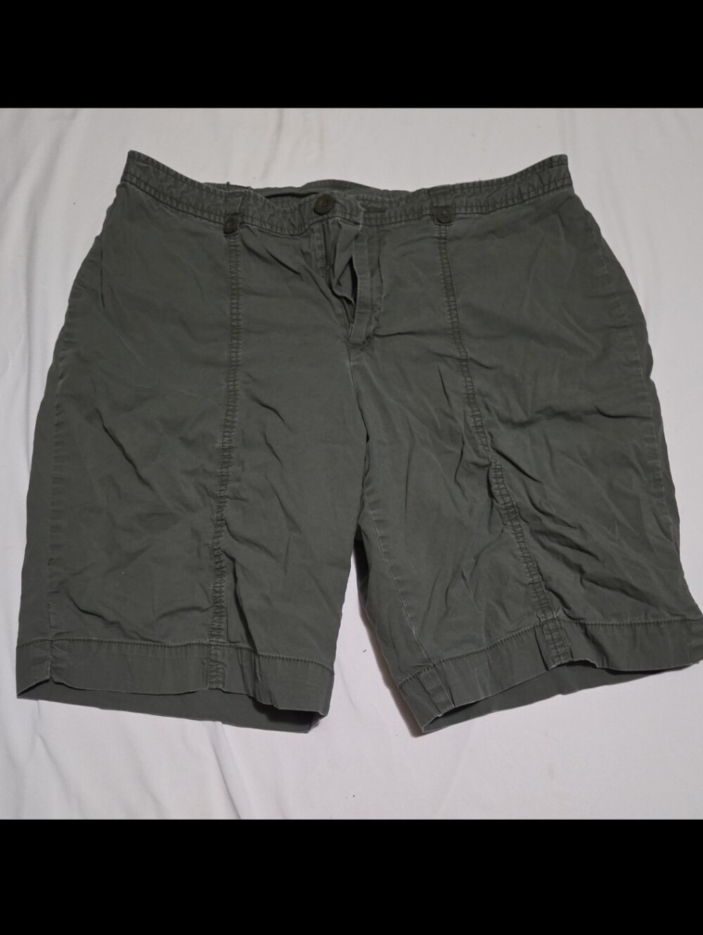 Basic editions Women's large green shorts #12